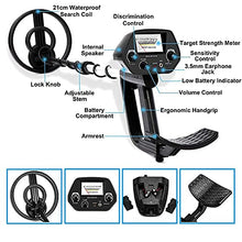 ZOCWJK Classic Metal Detector with 21cm Waterproof Search Coil, Adjustable Lightweight Metal Detectors for Kids Adults, Powerful All Metal Detector Practical and Convenient(