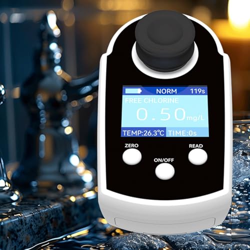 THYXGS 2" Handheld Residual Chlorine Tester, Digital Water Quality Analyzer, 0~5mg/L & 0~10mg/L, DPD Photometric Method, Measuring The Chlorine Content in Water