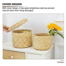 FENOKD Picnic Baskets Storage Basket, Food Contact Materials, Picnic Box, Hand Woven Snack Cover ，16x16cm-Beige