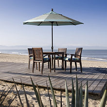 California Umbrella GSPT908117-5401 9' Round Aluminum Market, Crank Lift, Push Button Tilt, Bronze Pole, Sunbrella Pacific Blue Patio Umbrella, 9-Feet