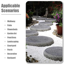 Elitix Stepping Garden Stone 14/20 Inch Stepping Round Stone, Concrete Color Stepping Lawn Stone for Walkway Decorative, Heavy Duty Stepping Stone for Outdoor Pathway(Size:Small)