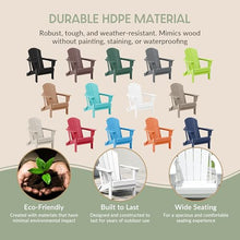 WestinTrends Malibu 3-Pieces Adirondack Chairs Set with Side Table, All Weather Outdoor Seating Plastic Patio Lawn Chair Folding for Outside Porch Deck Backyard, White