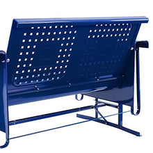 Crosley Furniture Bates 2-Person Retro Metal Outdoor Patio Loveseat Glider