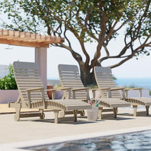 Wildridge Signature Chaise Lounge, Weathered Wood - Outdoor Weather Resistant Recycled Plastic Furniture for Patio