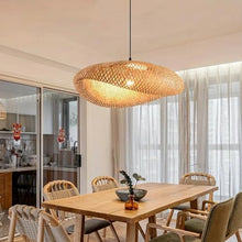 zhongheng Pendant Light Fixture,1-Light Handmade Woven Pendant Lighting,with Adjustable Rustic Basket,for Kitchen Island Farmhouse Dining Room Living Room(31.5in)