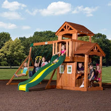 Backyard Discovery Tanglewood Cedar Wood Playset Swing Set Brown