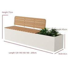 Terrace Bench with Flower Box Suitable for Outdoor Parks Decor(Medium)