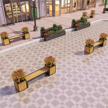 LICONG-2019 Flowerbox Planter Box with Bench Combination Planting Trough
