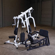 Body-Solid Multi-Station Home Gym Machine, Arm & Leg Strength Training Functional Exercise Workout Station, 310lbs White (w/Black Weights)