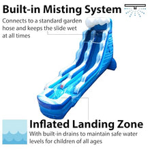 TentandTable 18FT Commercial Inflatable Water Slide & Blower, Blue Wave