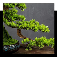 FAFACAI Small Bonsai Simulation Pine Bonsai Plant Bonsai Ornaments Artificial Bonsai Decoration Indoor Living Room Office Desktop Decoration (Color : A) (A)