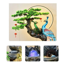 Outdoor Water Fountain Water Fountain Decor, Peacock with LED Glass Color Changing Globe, for Home/Office, Living Room Decorative Fountains(Large)