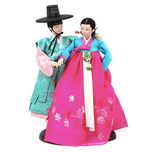 Parkssisangbang Korean Traditional Handicraft Dolls Sarang-ga Collectible Hanbok Gift Set Green/Blue/Pink