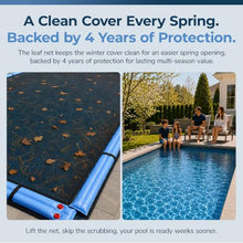 Blue Wave BWC574 30-ft x 50-ft Rectangular Leaf Net In Ground Pool Cover,Black
