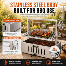 Santa Maria Grill, Adjustable V-Grate, Hand Crank, Charcoal BBQ