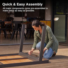 EAST OAK Signature 7-Piece Outdoor Dining Set Dark Grey