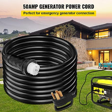 50A 50ft Generator Power Cord 14-50P to CS6364 Extension Cord Locking Ring