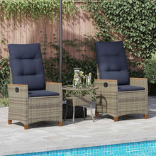 fsahslih Reclining Garden Chair Set of 2 Outdoor Patio Seats Grey