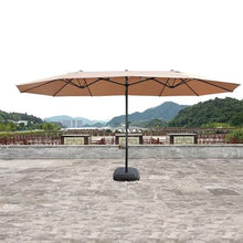 Durable Outdoor Umbrella, Rectangular Shape With Wind - Resistant Construction, Perfect Shade Solution For Patio, Garden And Terrace(Khaki)