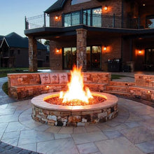 Firegear Match Light Gas Fire Pit Burner Kit (FPB-29RBS22MT-N), Round Bowl Pan, Natural Gas, 29-inch