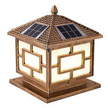 VELLOW LED Waterproof Solar Post Lights,Aluminum Housing Modern Outdoor Post Cap Light,European Style Design Stigma Lamps,Warm White High Brightness SMD LED Lighting Fixtures,for Patio Porch Railing
