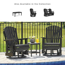 Signature Design by Ashley Hyland Wave Modern Outdoor Swivel Glider Chair, Gentle Gliding Motion, Stainless Steel Hardware and HDPE, 30.88" W x 30.5" D x 41.63" H, Black