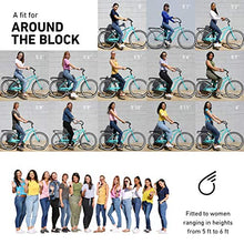 sixthreezero Women's Beach Cruiser Bike Around The Block Hybrid Bicycle Coral w/ Black Seat/Grips