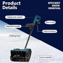 Electric Snow Thrower, Cordless Snow Shovel with Brushed Motor,Lightweight Design, for Walkways, Stairs, Driveway Onebattery