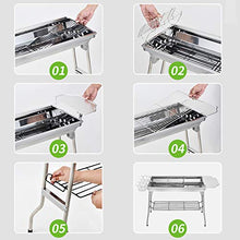 IIPOSAQQ Oven Full Set of Barbecue Tools Stainless Steel Field Carbon Barbecue Stove Home Barbecue Grill Outdoor Barbecue Stove