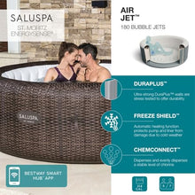 Bestway Coleman St Moritz AirJet Inflatable Hot Tub with EnergySense Cover, Spa Seat & Headrest Pillows
