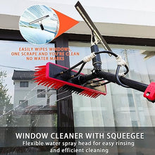 WXPWAMZ Solar Panel Window Cleaner Extendable Outdoor Window Cleaner Cleaning Brush & Pole Kit W/Hose Squeegee, Water Fed Pole for Glass Solar Panel Pool(Size:12FT)