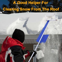 WGFXYBFY Extendable Pole Snow Roof Rake, Aluminum Snow Roofing Shovel, with Non-Slip Handle, Rollers and Oxford Cloth Slide for Removing Snow, Leaves,30FT