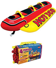 AIRHEAD HD-3 Hot Dog Triple Rider Towable Inflatable Boating Tube