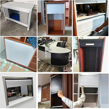 16 18 22 24 26 30 32 36 Inch Wide Metal Cabinet Roll Up Door，Interior/Outdoor Appliance Kitchen Tambour Doors with Track, Pull Up and Down to Open(22x36(55.9x91.4cm))
