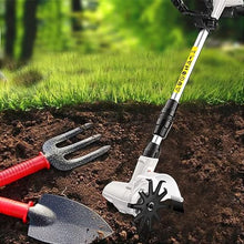 MekUk Garden Tiller & Cultivator Cordless Electric Mower with 2000Mah Rechargeable Battery Garden Cultivator Hoe Portable Garden Cultivator for Garden Care Compacted Soils and Lawn Yard
