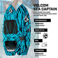 Ronix Volcom Sea Captain Wakesurf Board Tie Dye Azure Blue