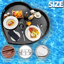 OGMOYT Heart-Shaped Rattan Pool Tray - 60cm Floating Breakfast & Drink Holder for Hot Tubs Spas B，