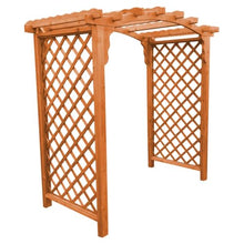 Keystone Amish Co. Newberry Cedar Garden Arbor, Heavy Duty Outdoor Wooden Archway Trellis for Climbing Plants, Amish Crafted, Made in USA, 6-Foot, Cedar Stain