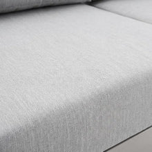 Outdoor Escape Gray Fabric, Aluminum Outdoor Patio Loveseat for Comfortable Seating, Durable Frame, Comfortable Cushions, Sturdy Design