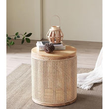 Chicken Couch End Table Rattan Living Room Side Table Round Living Room Sofa Coffee Table Balcony Leisure Storage Corner Table Corner Tables for Living Room