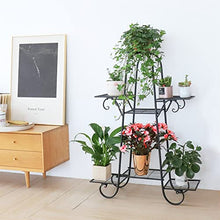 GUANKAOBING Plant Stand Six Plate Indoor Flower Shelf Stable Large Capacity Iron Green Plant Tray Shelf Iron Art Flower Shelf