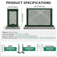 HESMAX Backflow Preventer Security Cage, 34.37" L×13.39" W×24.02" H, Weather Resistant Steel Security Cover for Irrigation Systems, Outdoor Anti-Theft Backflow Protector with Dry/Wet Anchors & Locks