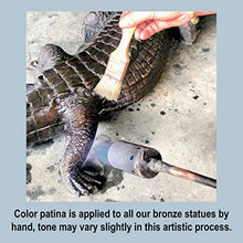 Design Toscano Dragon with Oriental Power Orb Bronze Garden Statue Two Tone Bronze & Verdigris