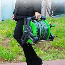 Gardening Hose Reel Cart, Outdoor Portable or Wall Mounted Hose Reel with Swivel Handle(30m)