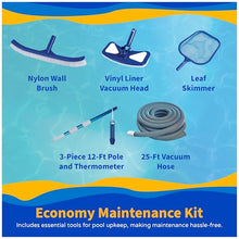 Blue Wave Montilla 24-ft Round 52-in Deep Above Ground Swimming Pool – with Steel Wall & Top Rails, Sand Filter, Overlap Liner, A-Frame Ladder & Maintenance Kit – Complete Outdoor Pool Accessories