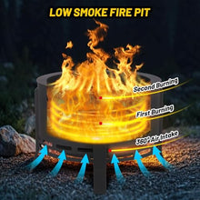 LinTimes 26in Smokeless Fire Pit Carbon Steel