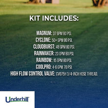 Underhill NozzleLocker Garden Water Hose Nozzle Kit, Sprayer, Jet, Fog, Mister, Heavy-Duty Metal and Rubber, with ¾ Inch Magnum Yellow Nozzle, HP-K1