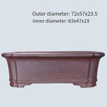 Flower Pot Purple Clay Handmade Classical 72 Rectangular Pot Patio Bonsai Pot Simple Planter