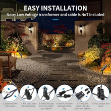 mw 12-Pack Landscape Spot Lights Outdoor, 2700K-5000K Adjustable, 7W 580LM, IP65 Waterproof, CRI 90+, 12V Low Voltage Landscape Lighting for Garden, Yard, Bronze, ETL Listed