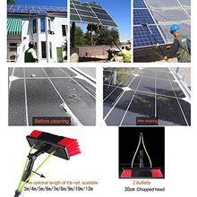 DKXCOSQ Solar Panel and Window Cleaning Pole Kit 5 12m Water Fed Pole with Brush for Photovoltaic Panels